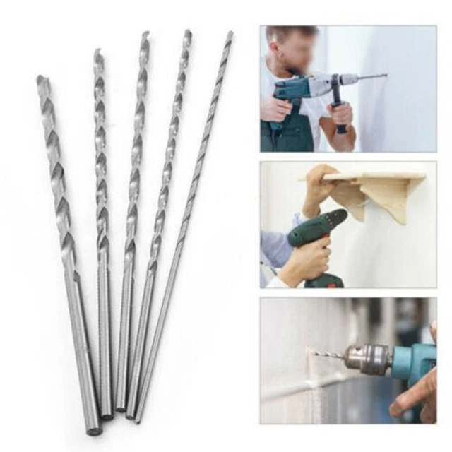 Coffret 8 Forets Hélicoïdaux Extra-longs 200 Mm - Acier Rapide, Tailles 4 à 10 Mm, Pour Métal, Bois, Plastique - 2