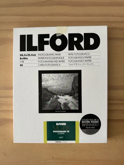 Ilford Multigrade FB Classic, Enlarging Paper 8x10", 25 Sheets, Matte #1172236