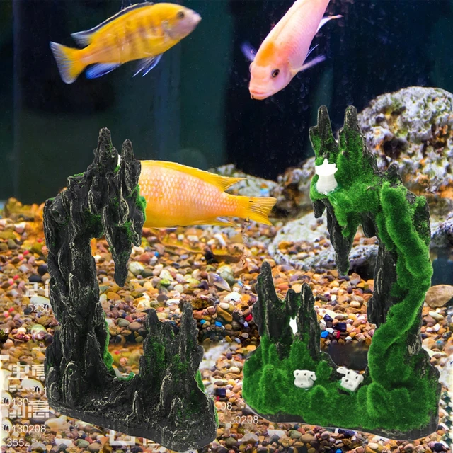 Resina multipropósito para acuario de simulación de rocas musgo para paisajismo de acuario
