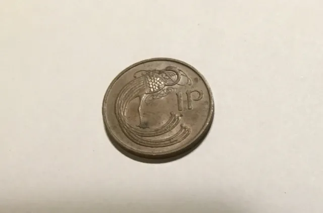 Münze Irland 1 Pence Eire 1971 Harfe