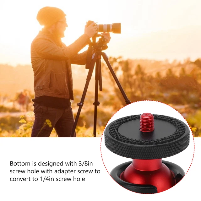 Mini Tête Rotule Métallique Harwerrel 360° - Pour Trépied, Appareils Photo, Smartphones Et GoPro
