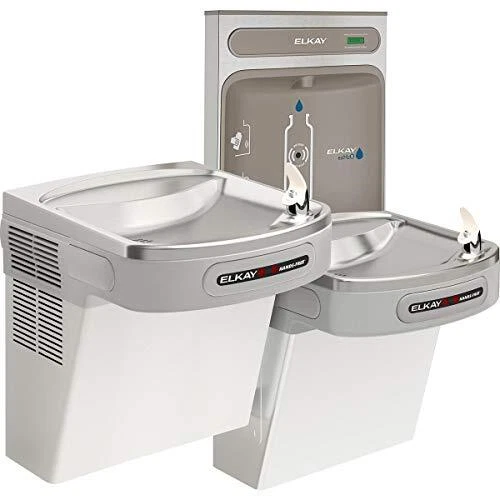 Elkay EZH2O EZOOTL8WSLK Bottle Filling Station with Bi-Level ADA Cooler Dual ...