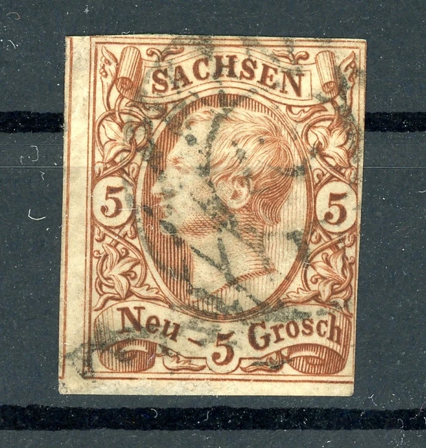 Sachsen: Mi.Nr.12e gestempelt, gepr. Rismondo BPP. Mi: 220,-