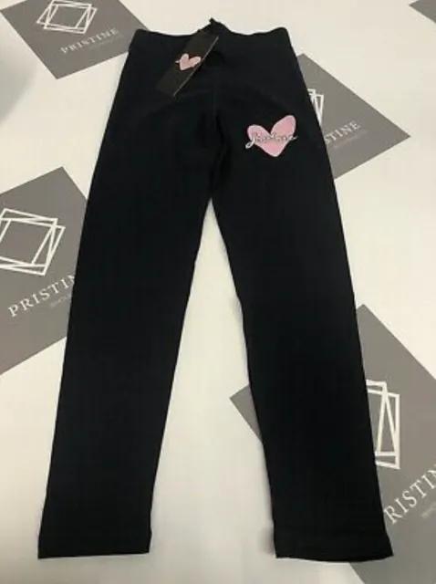J'adore Couture Girls Heart Shape Leggings Navy 9-10 Years