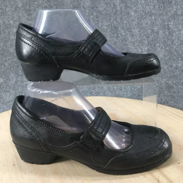 Naturalizer N5 Comfort Shoes Womens 8 M Hollace Mary Jane Black Leather Wedge