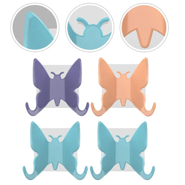 4 pz ganci da parete decorativi autoadesivi collegamento asciugamano