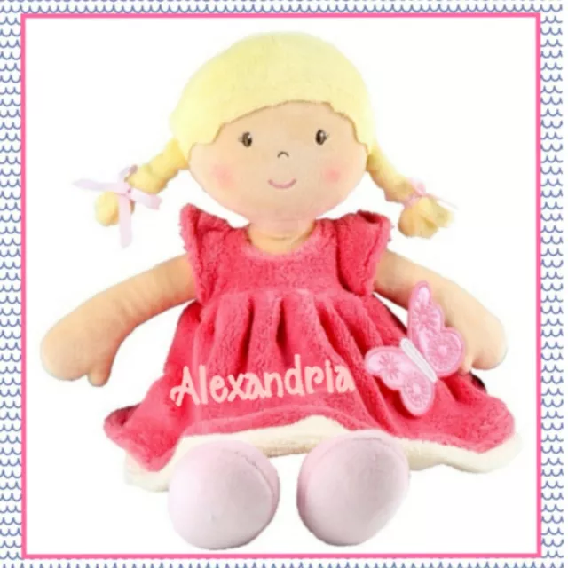 Bonikka Rag Doll Name  Personalised Gift Embroidered Baby Newborn Toy