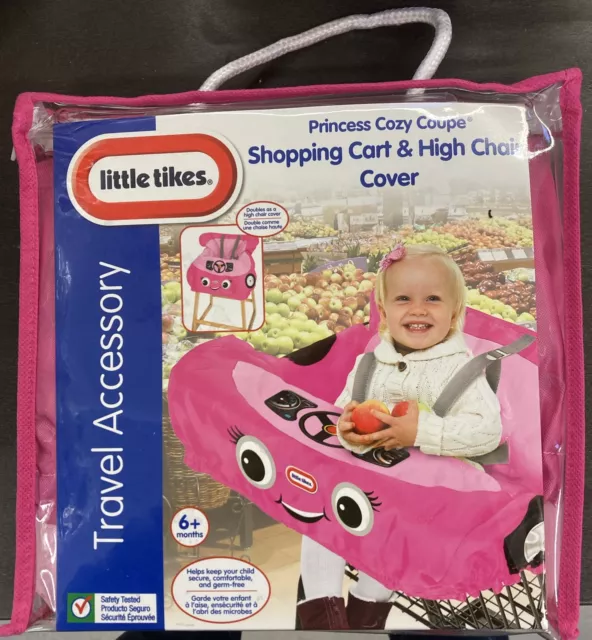 Little Tikes Princess Cozy Coupe Shopping Cart & High Chair Cover Pink New