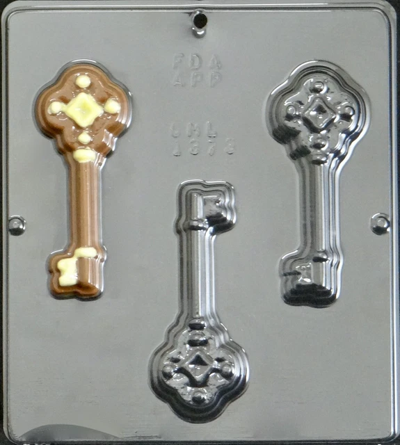 Key Chocolate Candy Mold Graduation 1373 (3 Cavities)