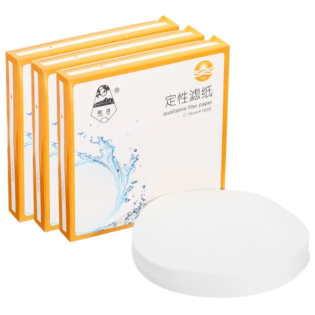 300Pcs 15cm Qualitative Filter Paper Circles, Fast Speed Round Lab Paper