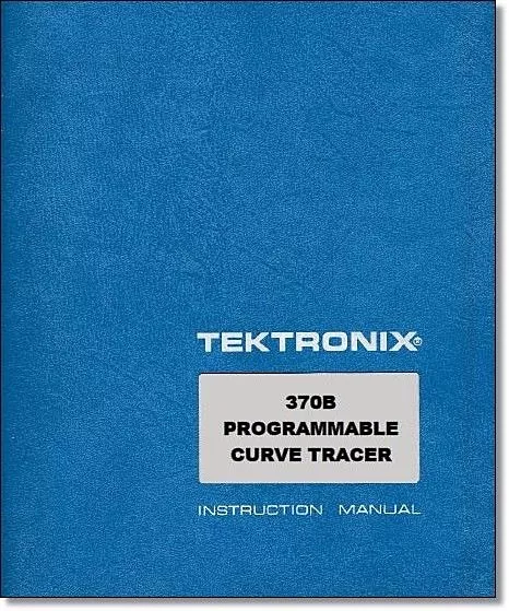 Manuel d'entretien Tektronix 370B : avec repliants et housses de protection en plastique