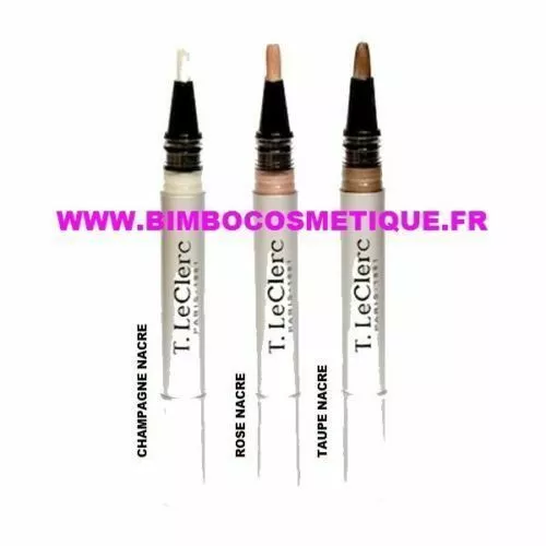 T LECLERC STYLO OMBRE A PAUPIERES crème + PINCEAU 01 CHAMPAGNE nacrée VAL 20€