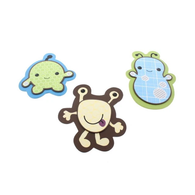CoCaLo Baby Peek-A-Boo Monsters Multi Wooden Baby Boy Wall Decor Set  3371