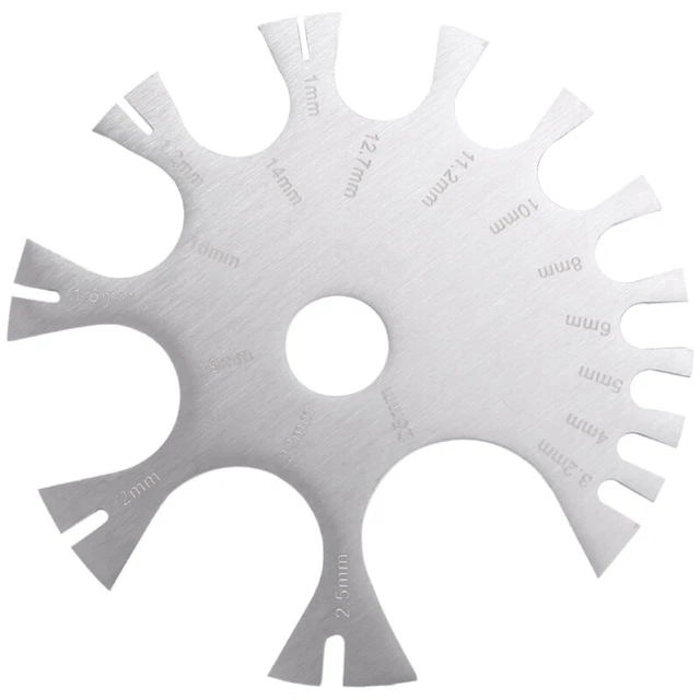 Medidor de piercings, cuerpo de acero inoxidable joyería calibre de perforación con D2A7