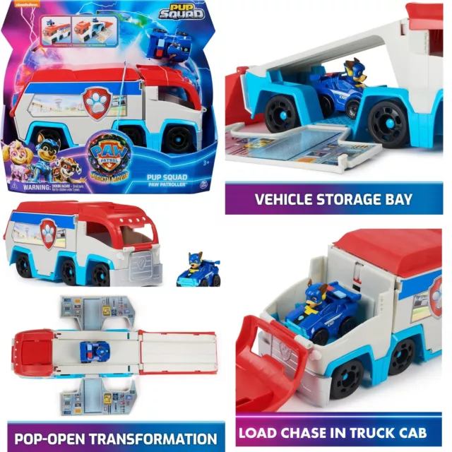 PAW Patrol The Mighty Movie Pup Squad Patroller Toy Truck Chase Toy Car Race Fun