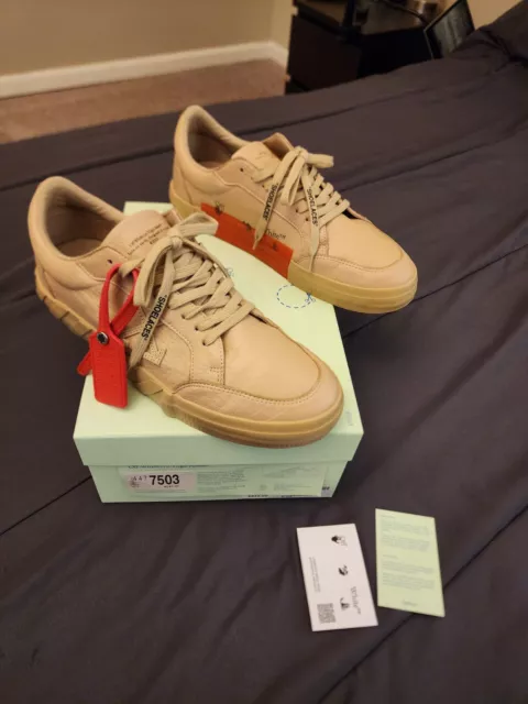 Off White Low Vulcanized Crocodile Print Mens Size 12 US, 45EU, UK 11