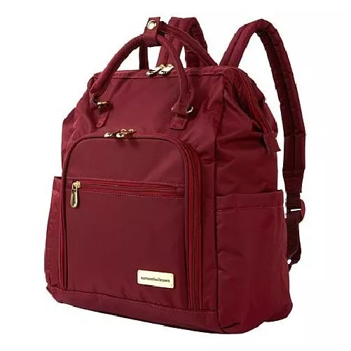 Samantha Brown Travel Backpack - Burgundy