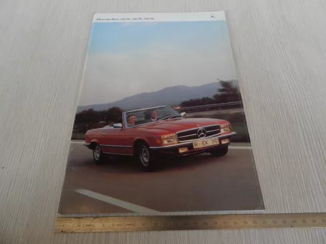 Brochure Depliant Originale 1980 Mercedes Benz Serie Sl 280 380 500 W107 Tedesco