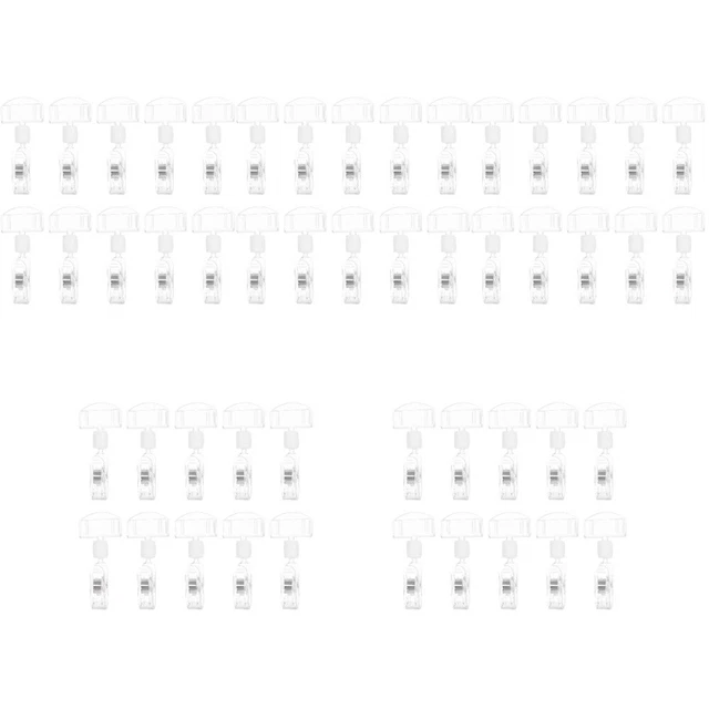 50 pcs Display Clips Label Tag Holders Clothing Rack Signs