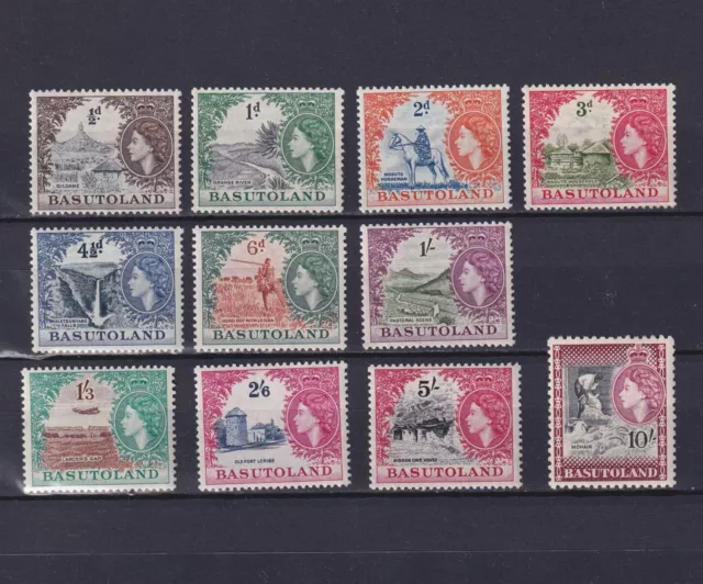 Basutoland 1954, Sg #43-53, Cv £110, Qeii, Mh