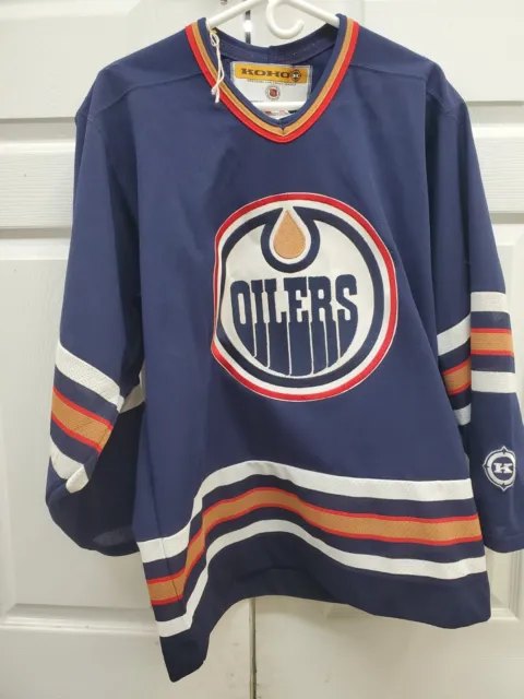 Edmonton Oilers Blank Koho Alternate McFarlane Oil Drop Sz. 56 — Top Shelf  Threadz