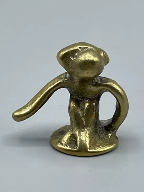 Messing Figur Affe Glutlöscher Alt Miniatur Walter Bosse Baller Hagenauer Ära