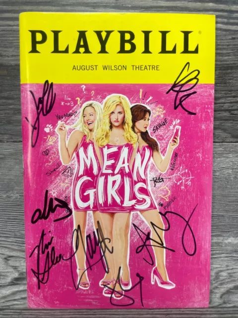 Mean Girls, Cast Signed, Playbill, December 2018, August Wilson Theatre