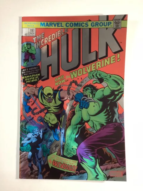 INCREDIBLE HULK FACSIMILE FOIL ED #181D NM/MT 9.8🟢CGC READY🟢 🥇1st WOLVERINE🥇 3