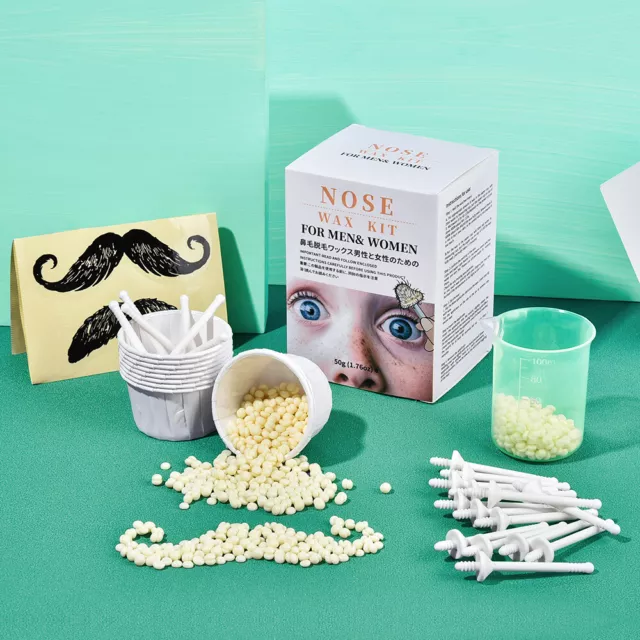 Nasenhaar Wachs Nose Wax Kit Schmerzlos Haarentfernung Set für Männer und Frauen