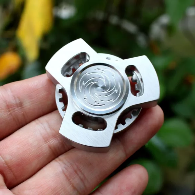 Finger Spinner Fidget Haptic Toy Edc Stainless Steel Cnc Gift Gear Wheel EDC