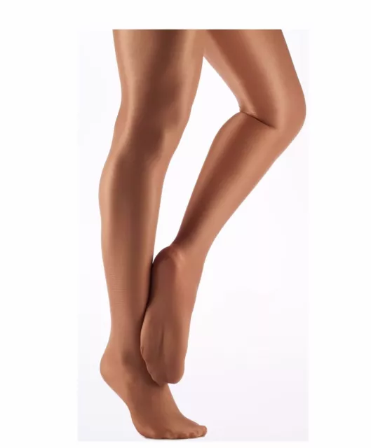 Womens  Ladies Footed Dance Ballet Performing Tights Glossy Ultra Shimmer Opaque 3