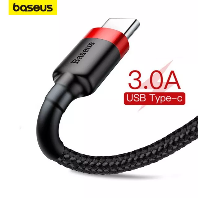 Baseus USB to Type C Charger Cable 3A Fast Charging Lead Data Cord for Samsung
