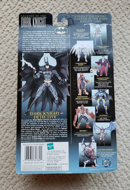 Legends of the Dark Knight DETECTIVE BATMAN Black Cape Action Figure Kenner 1998 2