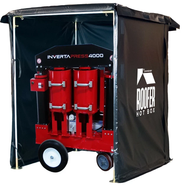 Roofer Hot Box Heats Shingles in Cold Weather, Heat Equipment, Adhesive & Tools