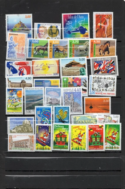 FRANCE lot de timbres et blocs feuillets année 1998 **