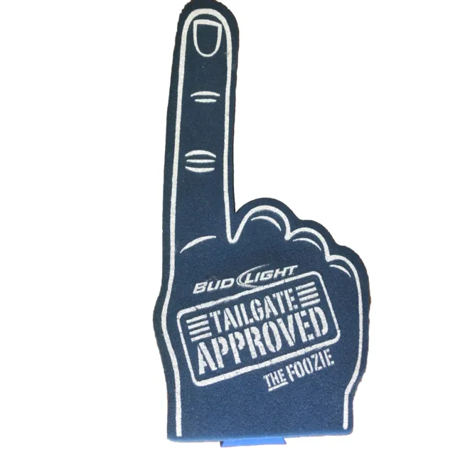 Bud Light Tailgate Approved Foozie Foam Finger with Beer Can Koozie