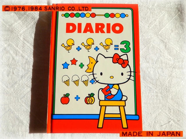 💍 Vintage XXX-RARE SANRIO HELLO KITTY 1984 DIARIO Alta Collezione Made JAPAN 👑