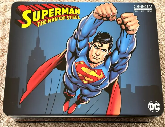 Mezco One:12 Superman Man Of Steel Edition Authentic Figure In Hand Dc Comics