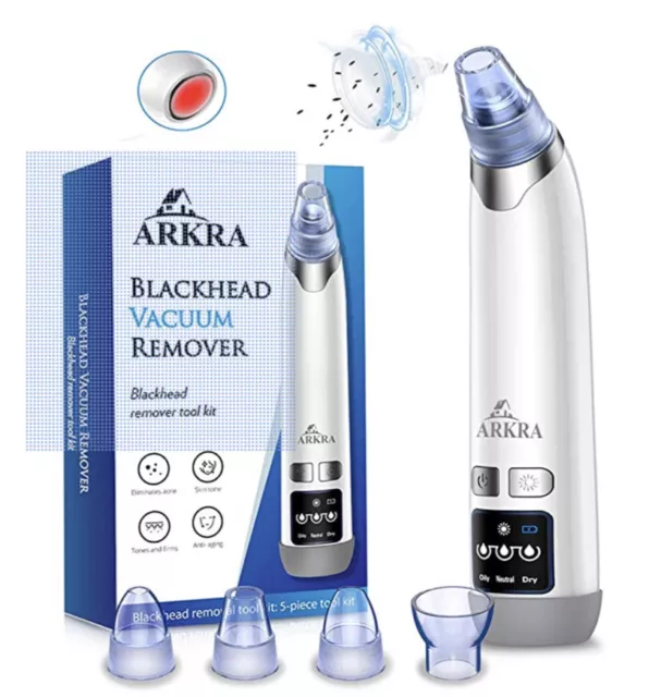 Rechargeable Heating Blackhead Vacuum Pore Cleaner Acne Pimple Remover Suction