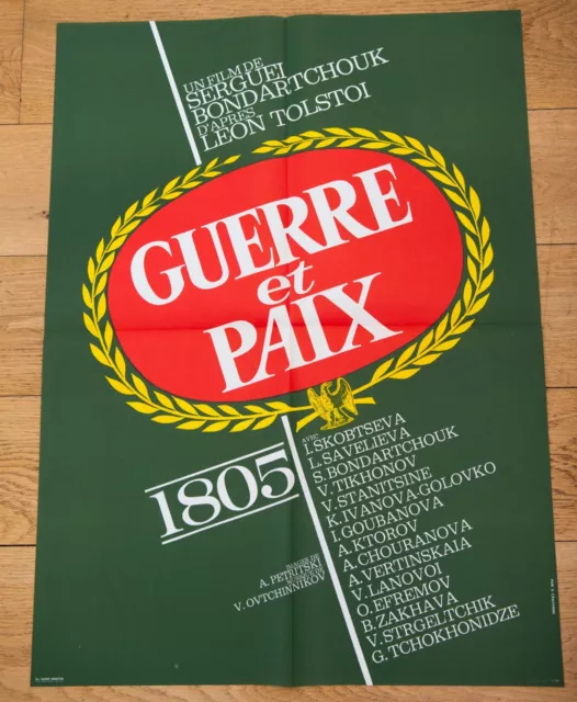 GUERRE ET PAIX 1805 Affiche cinéma 60x80 SERGUEÏ BONDARTCHOUK, SAVALIEVA