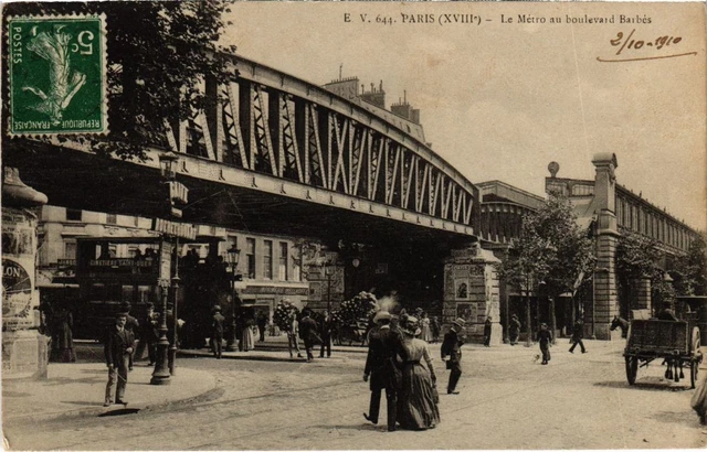 CPA PARIS 18e Le Metropolitain Bd Barbes (1249815)