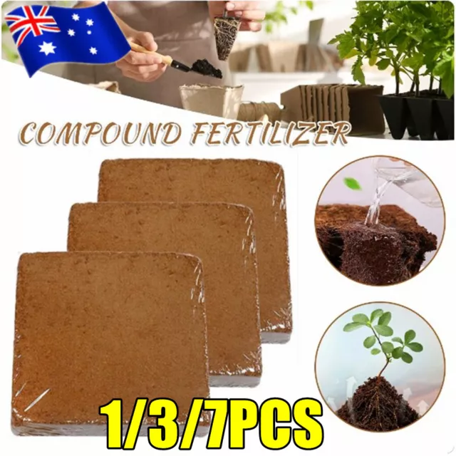 1/3/7X Organic Coconut Coir for Plants, Coconut Coir Bricks Bulk, Potting Soil