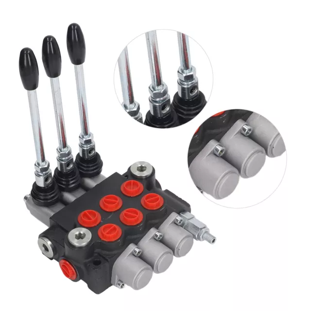 Hydraulic Valve With Joystick 3 Spool Double-Acting Control Valve For P40 3OT