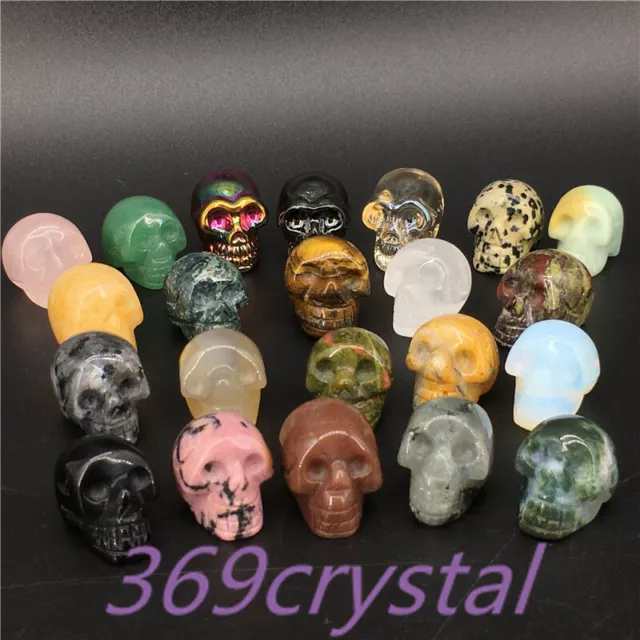 Wholesale A Lot Natural quartz crystal mini small Skull Carved Crystal Skull