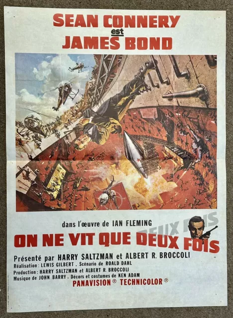 “You Only Live Twice” 1967 French Petite Movie Poster 15”x21” James Bond 007