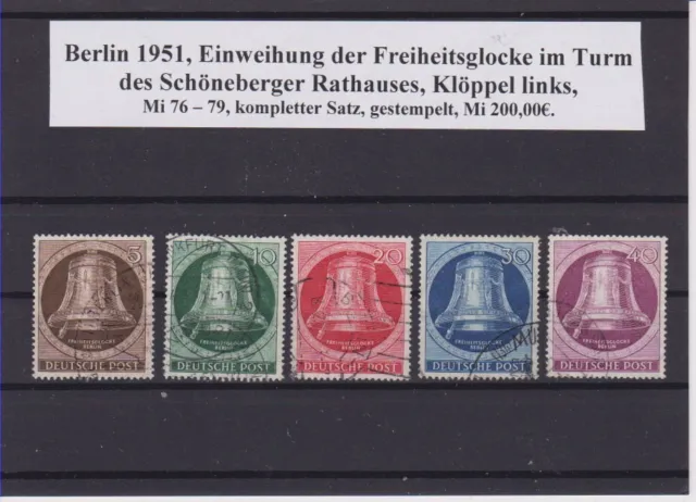 Berlin 1951, Einweihung der Freiheitsglocke, Klöppel links, kompl. Satz, gest.