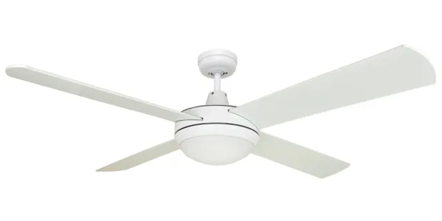 Martec Lifestyle 52" Ceiling Fan With 2 X E27 Light DLS1344W | White | NEW! 2