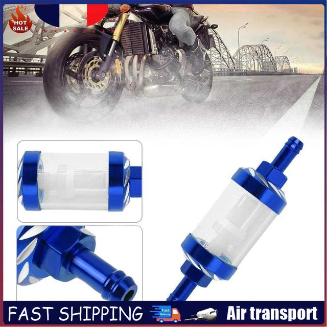 8mm CNC aluminium alliage filtre à fioul gaz pour VTT Dirt Pit Bike Motocross