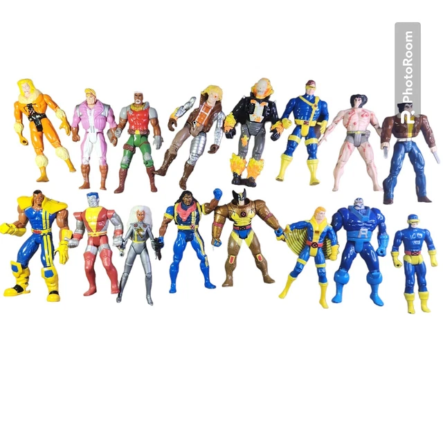 Lot of 16 Vintage 1990's MARVEL Action Figures, X-men Ghost Rider Toy Biz