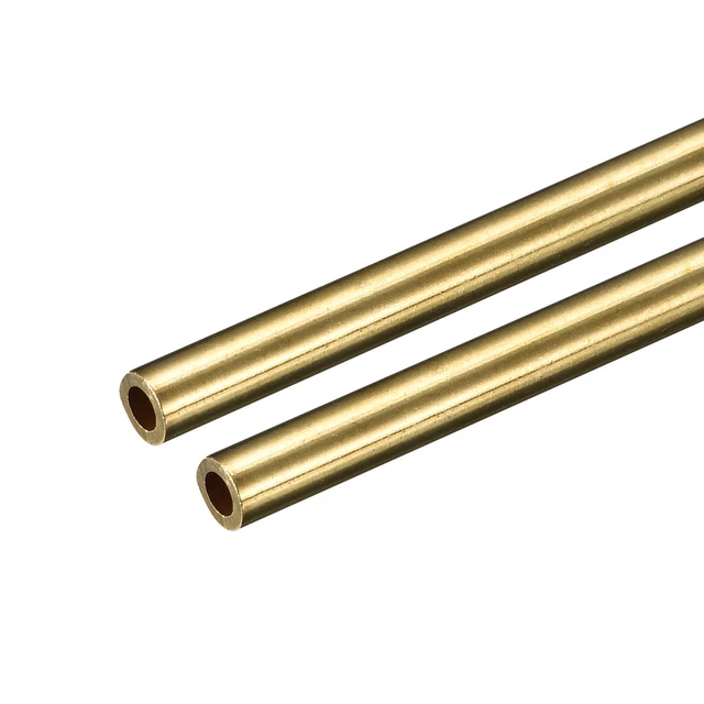 Tubo rotondo ottone 5 mm OD 1 mm spessore parete 250 mm lunghezza tubo 2 pezzi